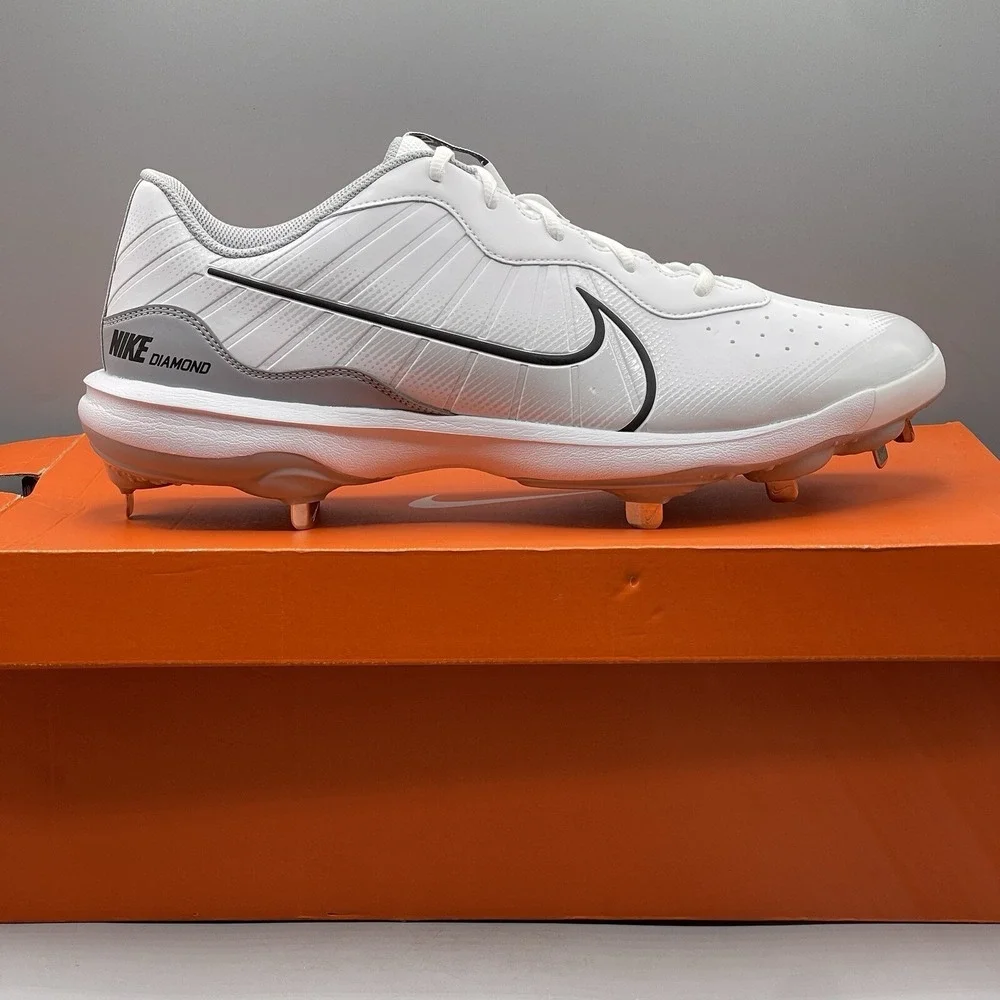 Nike Alpha Huarache Men's 14 Baseball Cleats White Varsity 4 Low DJ6516-100